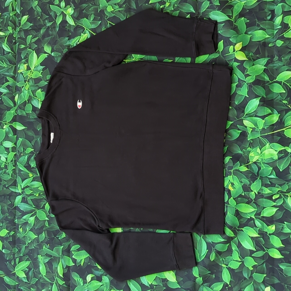 Men's Large Black Champion Sweater; Trendy and Comfortable